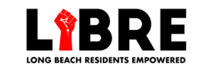 LiBRE logo black text with red first in the i