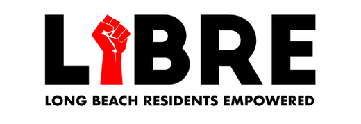 LiBRE logo black text with red first in the i